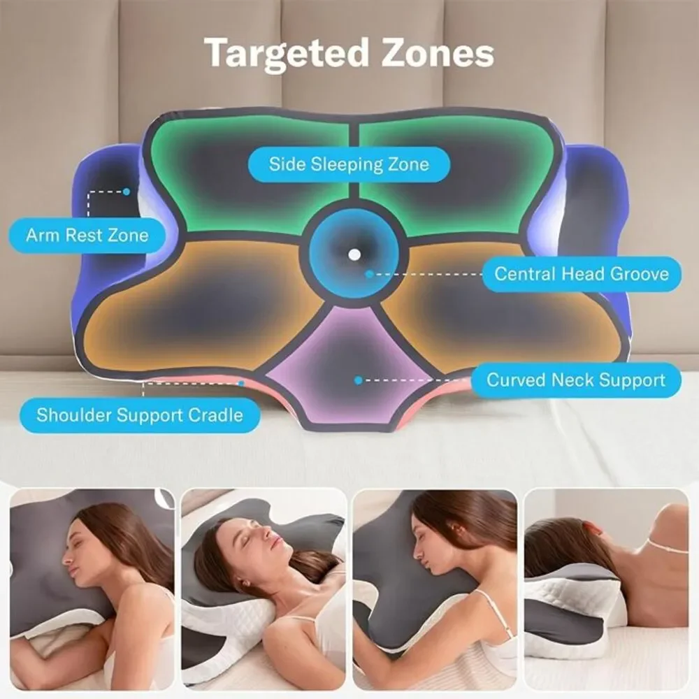 Cervical Memory Foam Pillow for Neck and Shoulder Pain Relief, 16 x 26 in